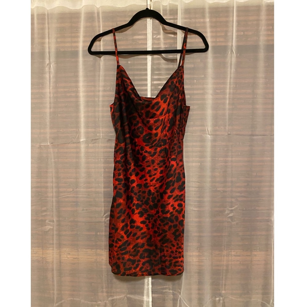 Red Leopard Mini Dress
